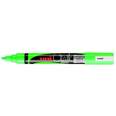 Uni-Ball - Kreidemarker Kreide rund 1,8-2,5 mm fluorgrün | 6 Stück