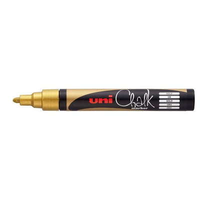 Uni-Ball - Kreidemarker Kreide rund 1,8-2,5mm gold | 6 Stück