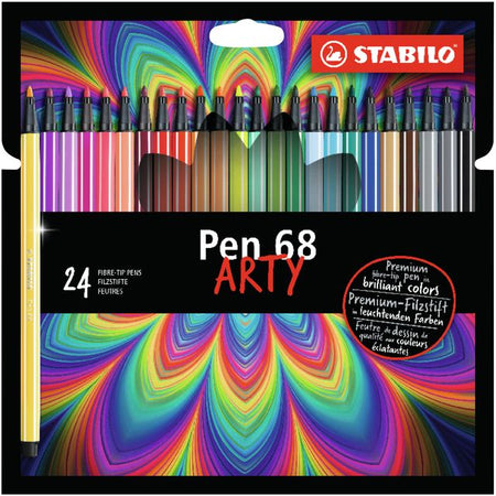 Stabilo - Filzstift 68/24 Arty Medium sortiert im Karton mit 24 Stück