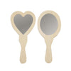 Creotime - Handspiegel Creativ Company Herz und Oval 23-24cm Holz 2 Stück