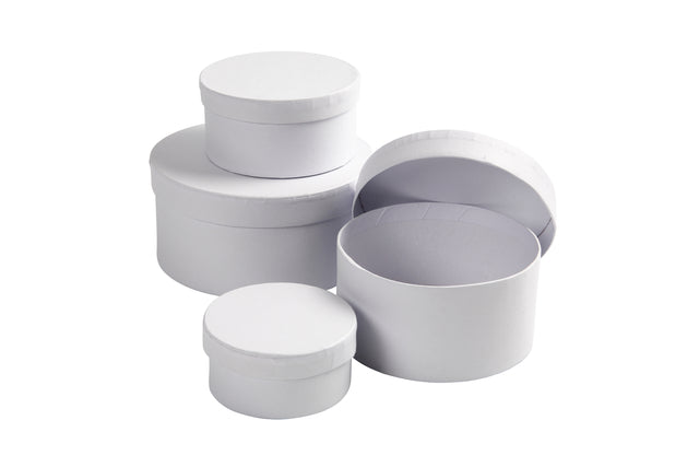 Runde Kisten Carton Creotime White Assorti