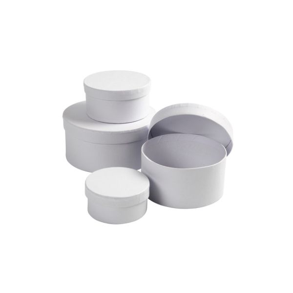 Creotime - Box Creativ Company rund 4 Stück Ø 8, 10, 12, 14cm, Höhe 4, 5, 6,..