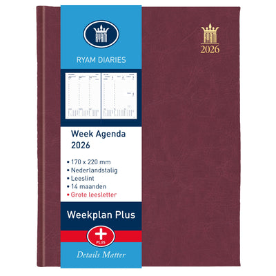 Ryam - Agenda 2026 Wochenplan Großbuchstabe 7d/2p sort