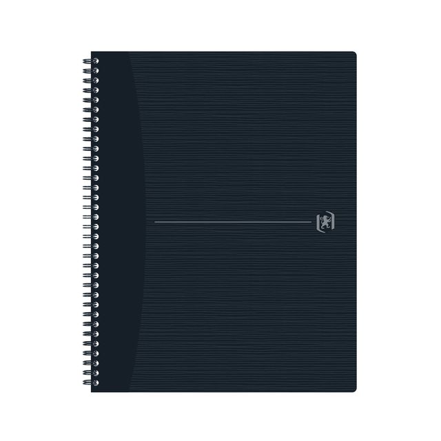 Oxford - Spiralblock Origin A4+ Linie 140 Seiten 90gr schwarz | 5 Stück