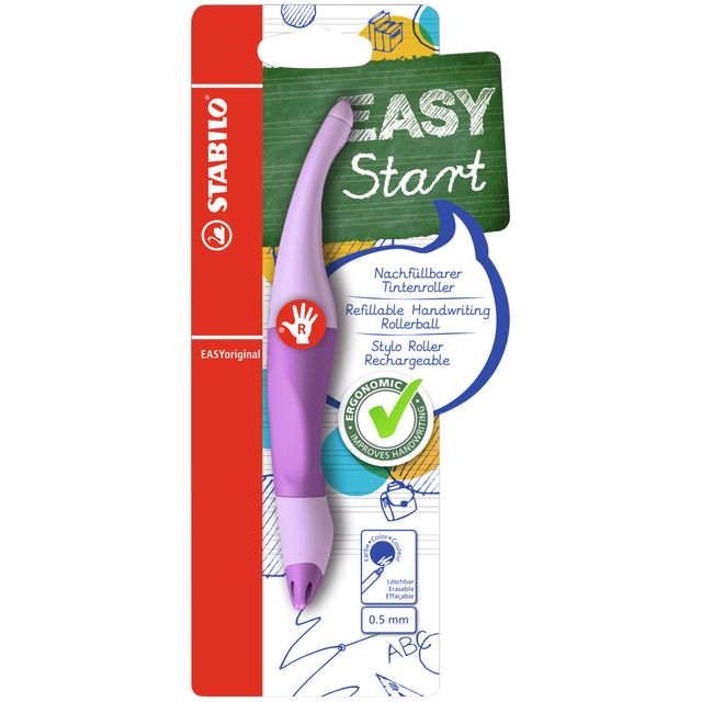 STABILO - Tintenroller Easyoriginal Rechtshänder Medium Pastell Lila Blush Blister à 1 Stück | 5 Stück