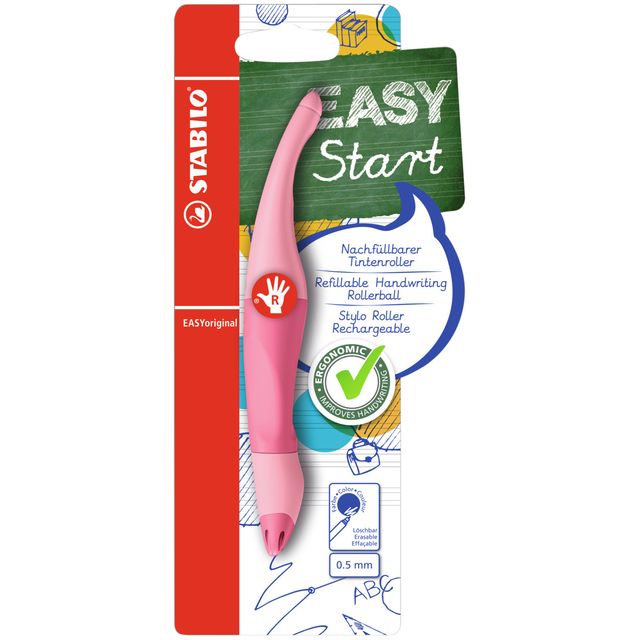 STABILO - Tintenroller Easyoriginal Rechtshänder mittleres Pastellpuderrosa Blister à 1 Stück