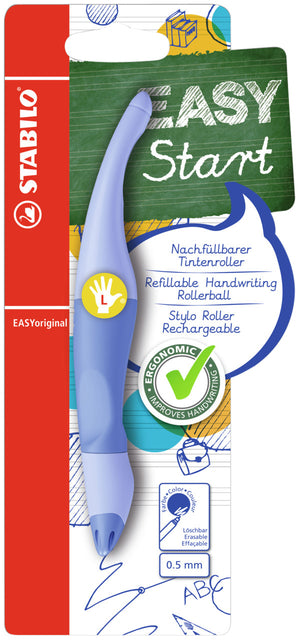 Stabilo - Tintenroller Easyoriginal für Linkshänder, mittleres Pastell, luftiges Blau, Blister mit 1 Stück | 3 Stück