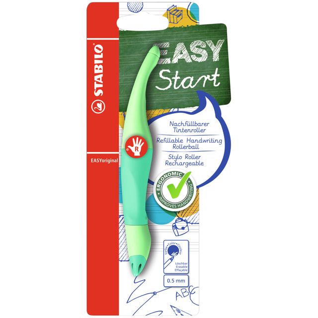 Stabilo - Tintenroller Easyoriginal Rechtshänder mittlerer Pastellton Mint Blister à 1 Stück