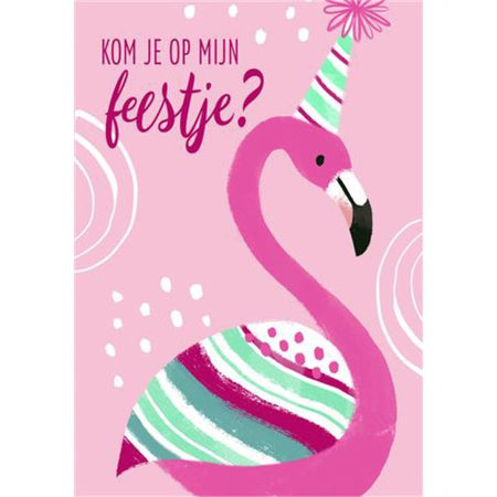 Hallmark - Einladung Flamingo 14x9cm