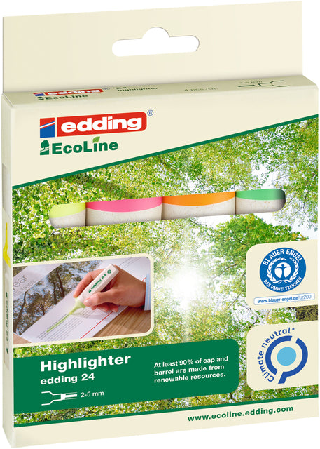 Edding - Highlighter 24 EcoLine sortiertes Set à 4 Stück
