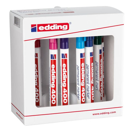 Edding - Filzstift 400 rund 1mm mit Halter sortiertes Set à 10 Stück