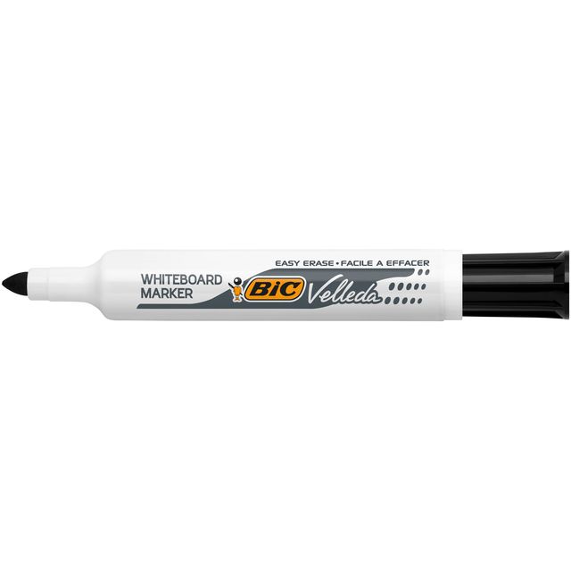 BiC - Whiteboardmarker Velleda 1711 rund groß schwarz | 12 Stück