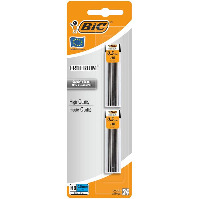 Bic - Bleistiftmine HB 0,5 mm Blister mit 2 Tuben