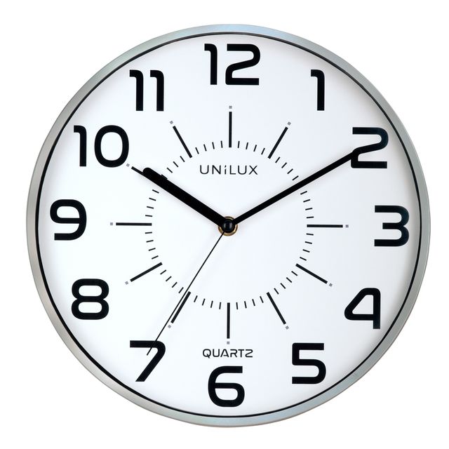 UNILUX – Wanduhr Pop grau