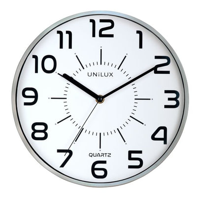 UNILUX – Wanduhr Pop grau