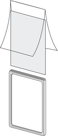 Klika - Deckung für Preiskartenfenster Din A6 2 - Seitig