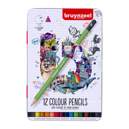 Bruynzeel - Buntstiftset mit 12 Stück sortiert
