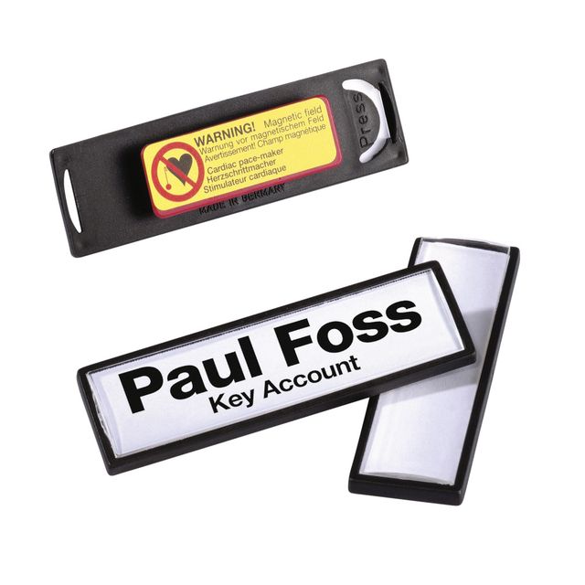 Langlebig – Clipkarte mit Magnet, 17 x 67 mm, 25 Stück
