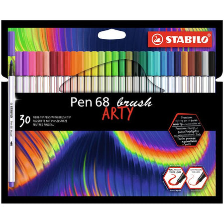 STABILO - Brushstick Pen 568/30 Arty sortiertes Set mit 30 Stück
