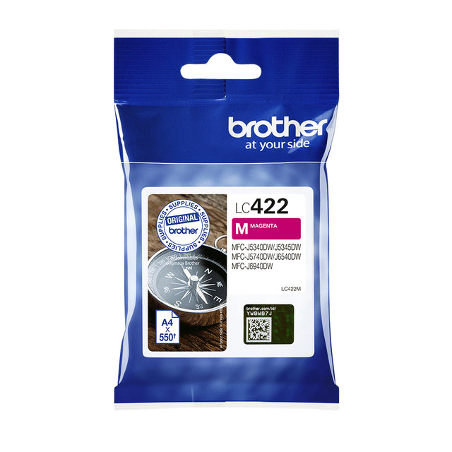 Inkcartridge Bruder LC-422m Rood
