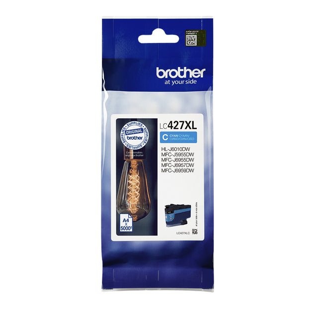 Brother - Tintenpatrone LC-427XLC blau | 5 Stück