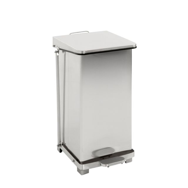 Vepa Bins – Industrieller Treteimer 45 Liter aus mattem Edelstahl