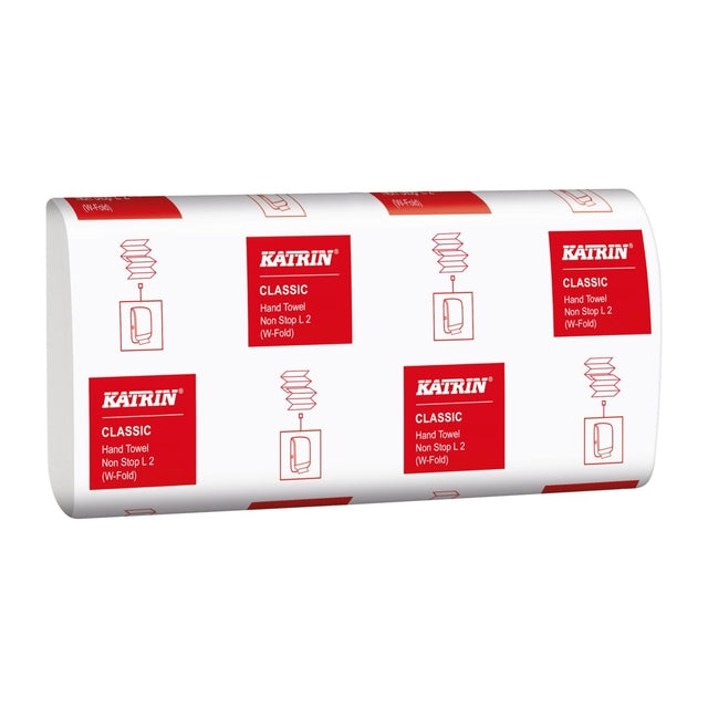 Katrin - Handtuch mit Falten, 2-lagig, 203 x 320 mm, 25 x 120 Blatt, weiß, 61594