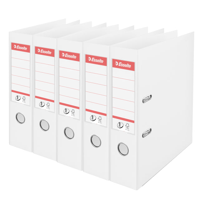 Esselte - Ordner Vivida No.1 Multipack 75mm A4 5 Stück weiß | 4 Stück