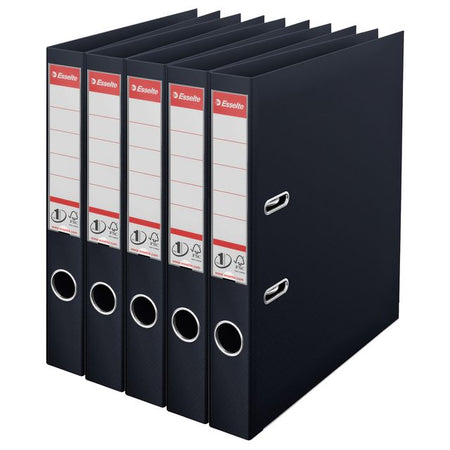 Esselte - Ordner Vivida No.1 Multipack 50mm A4 5 Stück schwarz | 5 Stück