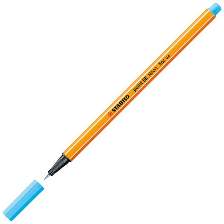 Stabilo - Fineliner-Punkt 88/031 feines Neonblau | 10 Stück