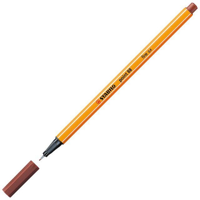 Stabilo - Fineliner Spitze 88/75 feines Siena | 10 Stück