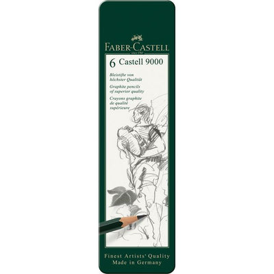 Faber Castell - Bleistift Faber-Castell 9000 6 Härtegrade in Dose