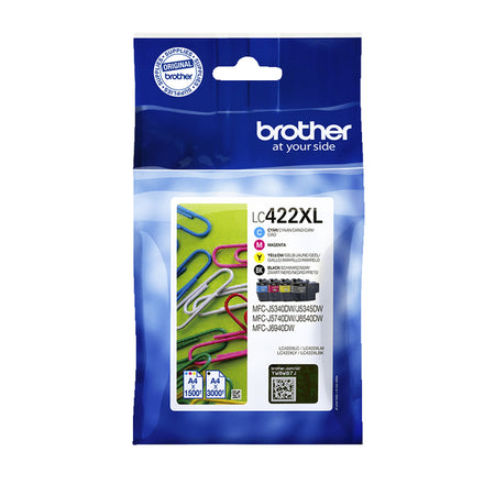 Brother - Tintenpatrone LC-422XLVAL schwarz 3 Farben | 4 Stück