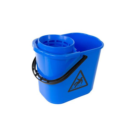 Cleaninq - Spanischer Moppeimer mit Korb 12L blau