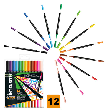 Bic - Farbmarker Intensität Dual-Spitze sortiert | 6 Stück