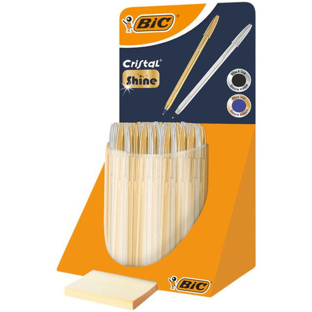 Bic - Kugelschreiber Cristal M Gold und Silber