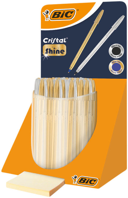 Bic - Kugelschreiber Cristal M Gold und Silber