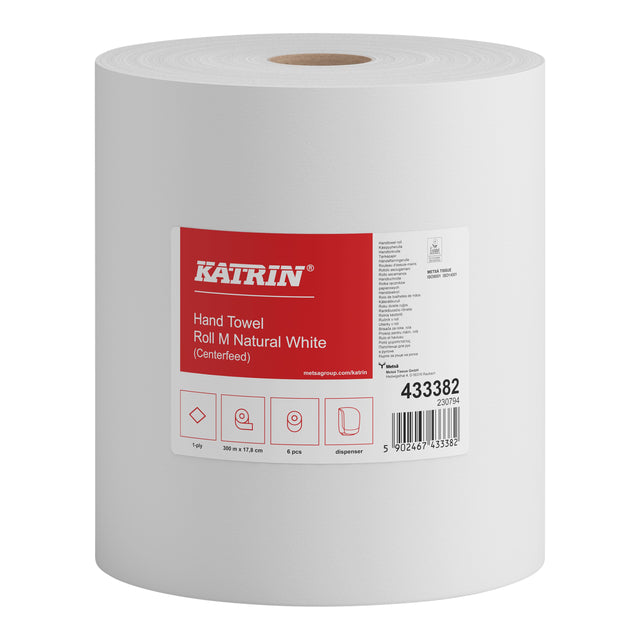 Handtuchrolle Katrin Centerfeed 1-layer weißes Medium 300mx178 mm