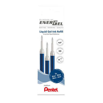 Pentel - Gelschreibermine LR7 Energel mittelblau, 3er-Set