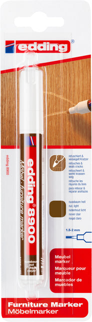 Filz -Tip Edding 8900 Möbelmarker Walnusslicht