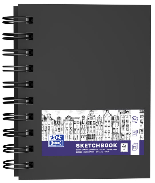 Sketchbook Oxford A6 80vel 100gr Spiral