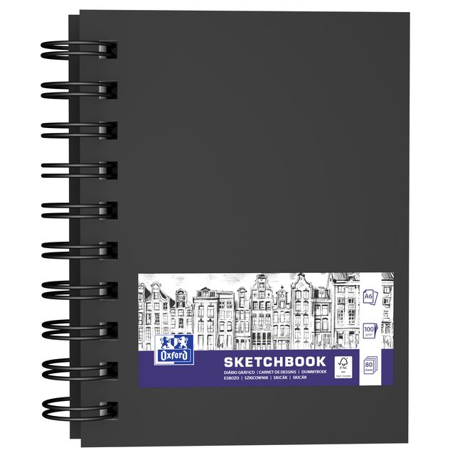 Oxford - Skizzenbuch A6 80 Blatt 100 Gramm Spirale