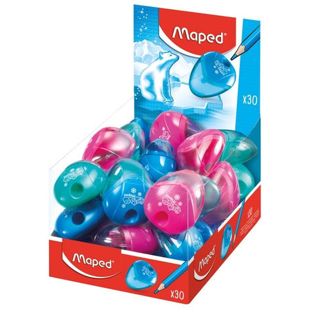 Maped - Bleistiftspitzer Igloo 1 Loch Display mit 30 Stück sortiert