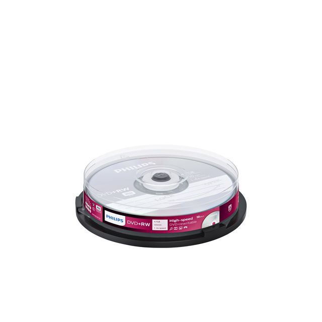 Philips -  Dvd+rw  4.7gb 4x sp (10) | 30 stuks