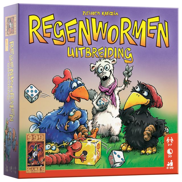 999 Spiele - Würfelspiel Regenwürmer-Erweiterung | 12 Stück