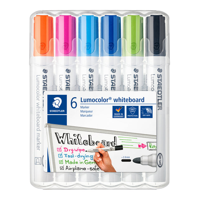 Staedtler - Whiteboardmarker Lumocolor 351 6er-Set lustig sortiert