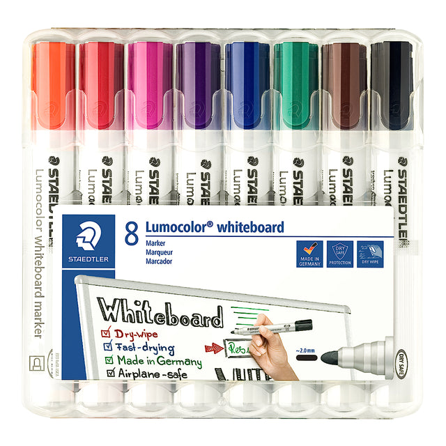 Staedtler - Whiteboardmarker Lumocolor 351 Set à 8 Stück sortiert | 5 Stück
