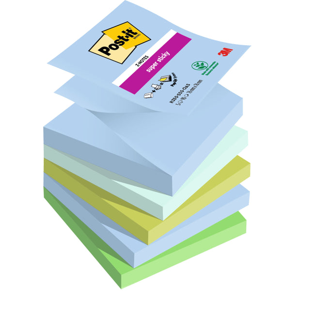 Post-it – Notizblock Z-Notes R330 Super Sticky Oasis | 12 Stück