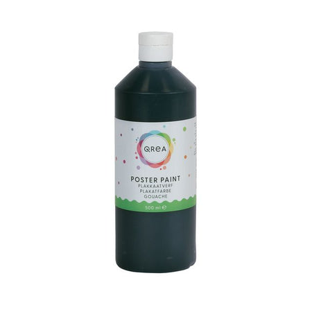 Qrea – Posterfarbe Schwarz 500 ml