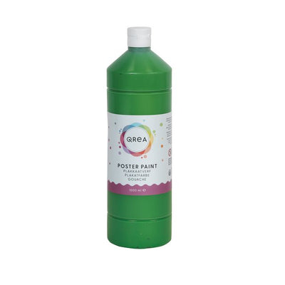 Qrea - Gouache mittelgrün 1000ml | 6 Stück